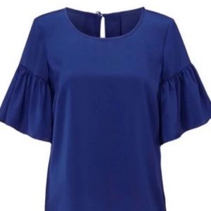 CAbi Size Large Rhyme Blouse #5526 Sapphire Blue